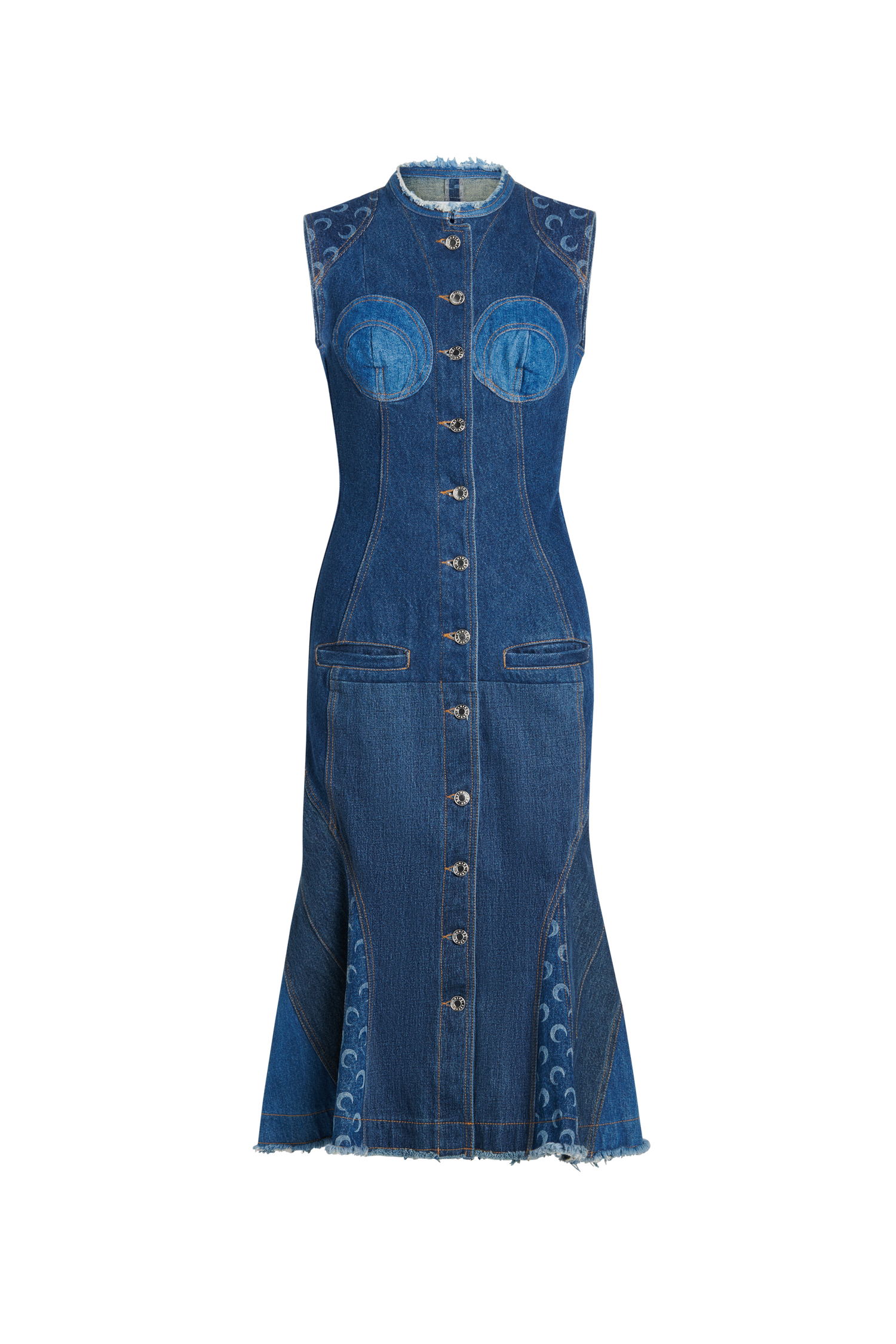 Regenerated Denim Evening Dress