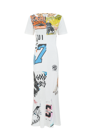 Regenerated Graphic T-Shirt Maxi Dress - S / 7