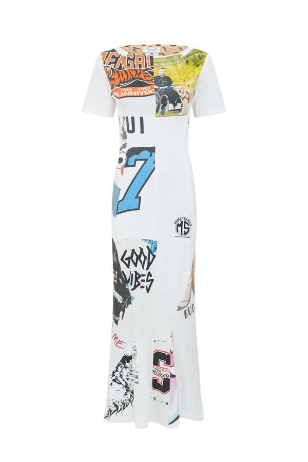 Regenerated Graphic T-Shirt Maxi Dress