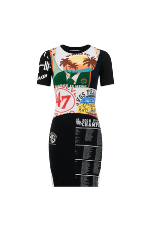 Regenerated Graphic T-Shirt Mini Dress - S / HAWAI