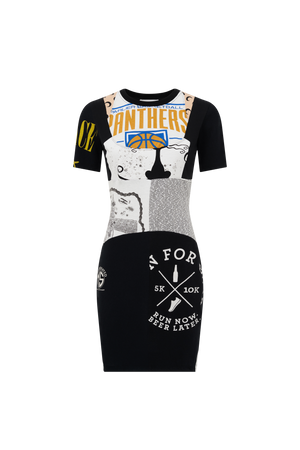 Regenerated Graphic T-Shirt Mini Dress - XL / PANTHERS