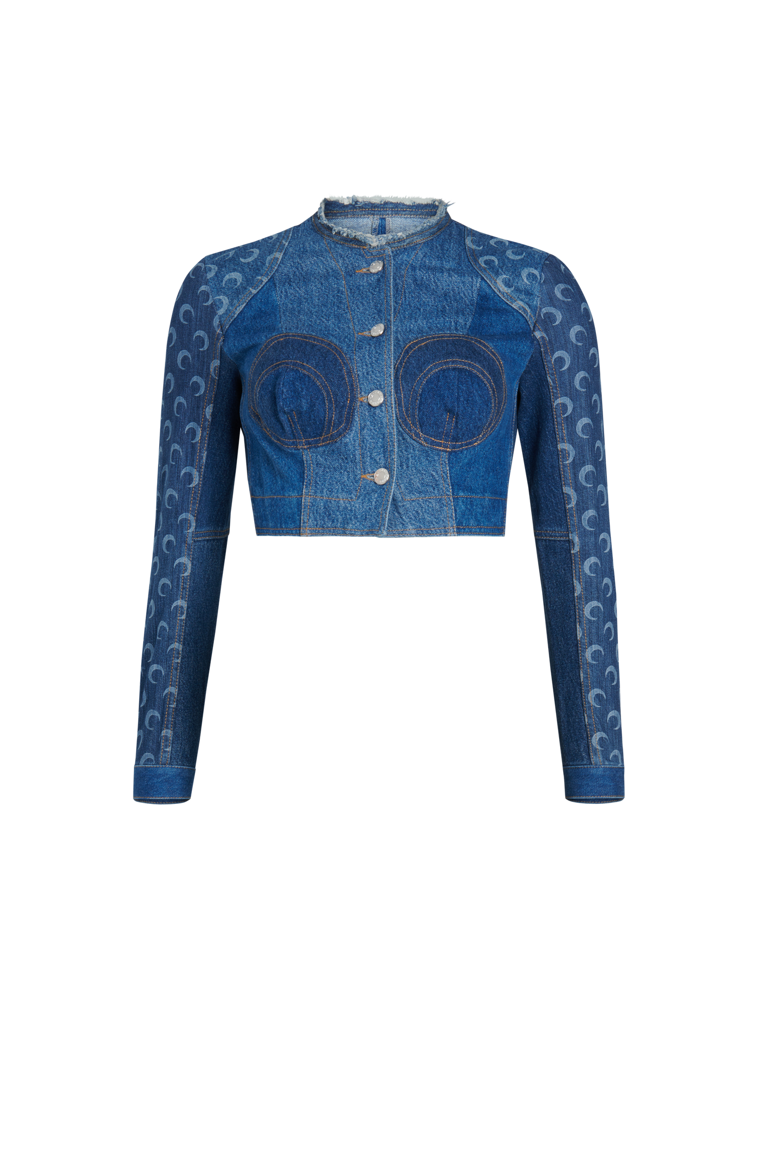 Regenerated Denim Cropped Jacket