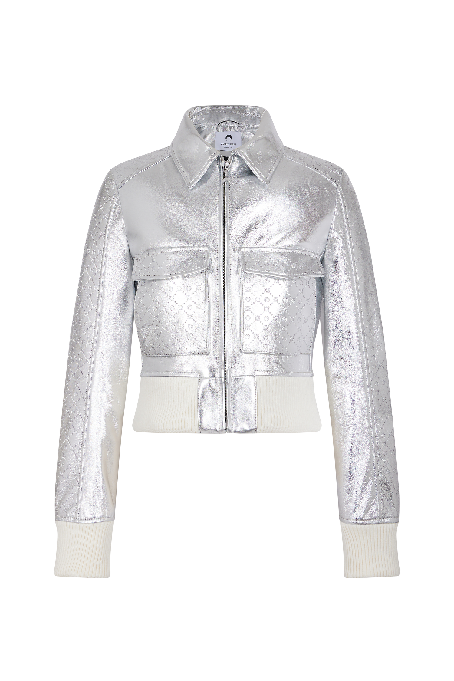 Laminated Leather Boxy Jacket