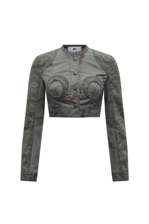 Regenerated Camo Cropped Jacket