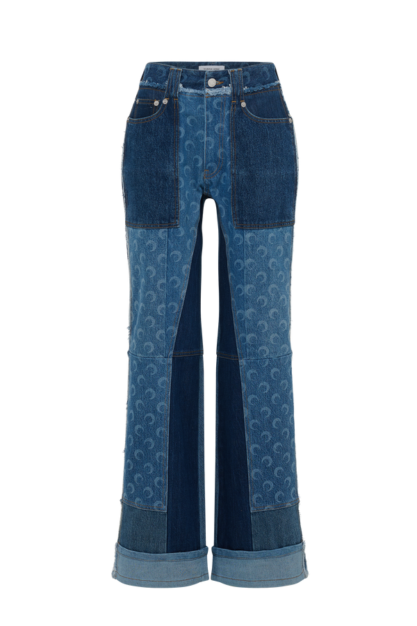 Regenerated Denim Straight Leg Pants