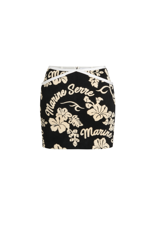 Jersey Jacquard Towels Mini Skirt