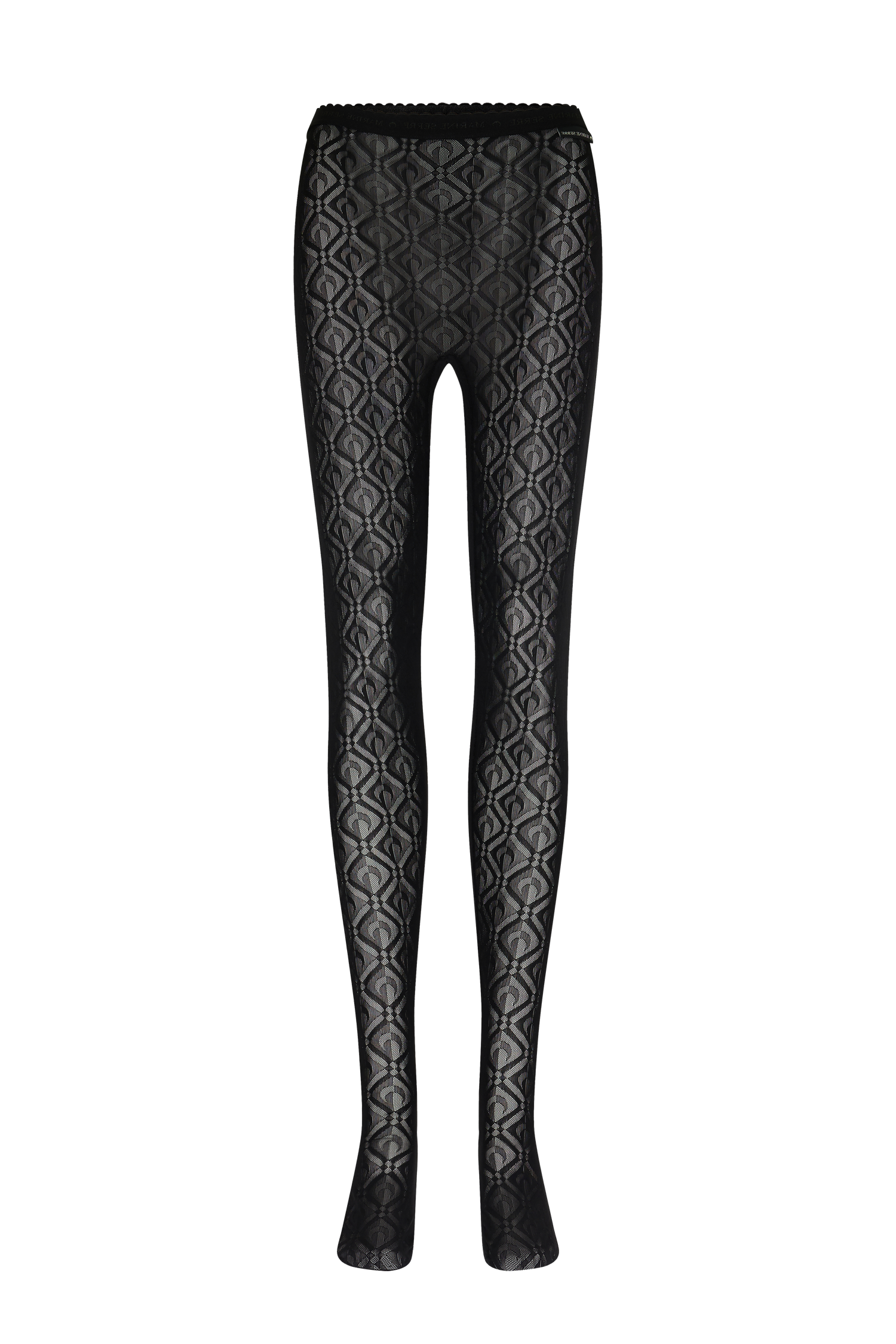 Moon Diamant Mesh Jacquard Tights • Marine Serre