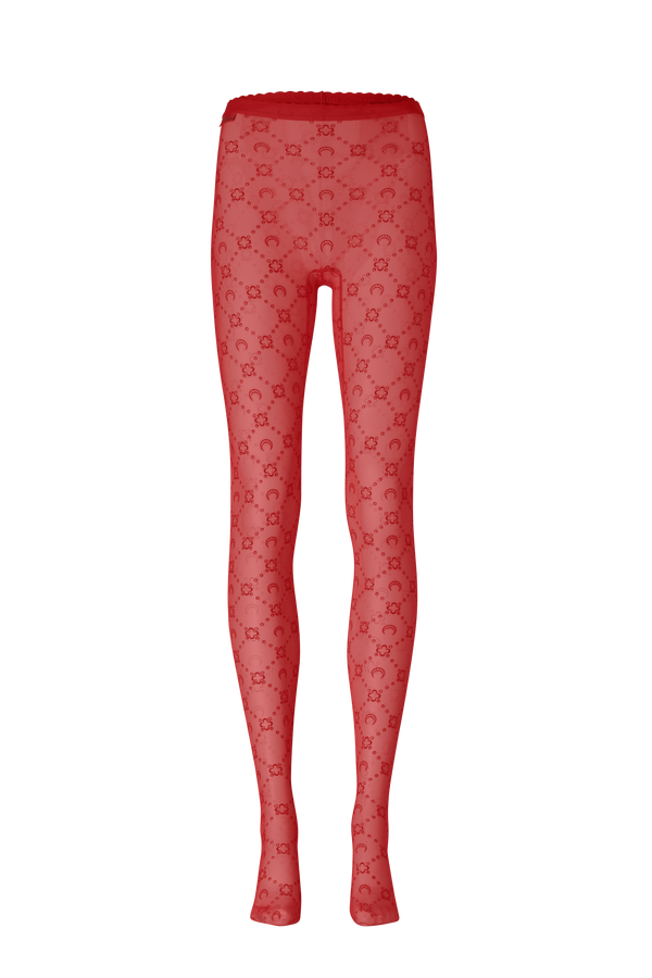 Moonogram Mesh Flock Leggings