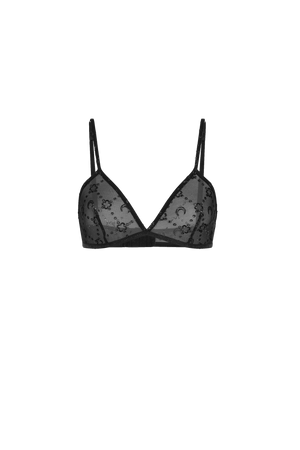 Regenerated Mesh Flock Glitter Bralette • Marine Serre