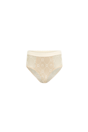 Moonogram Mesh Flock Brief