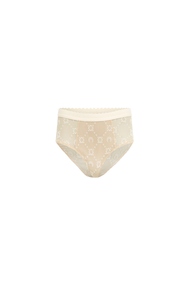 Moonogram Mesh Flock Brief