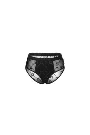 Moonogram Mesh Flock Glitter Brief