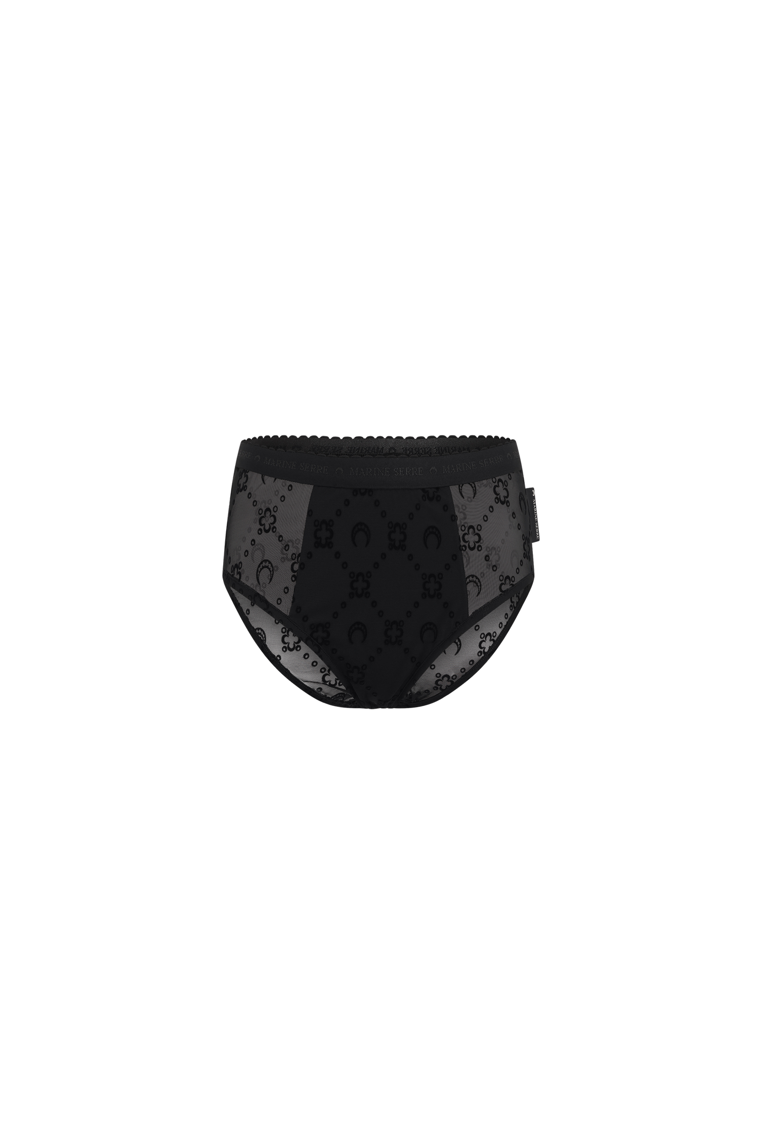 Moonogram Mesh Flock Brief