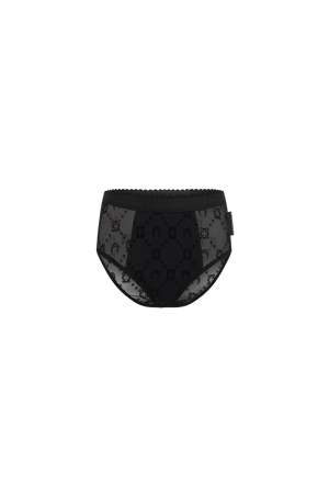 Moonogram Mesh Flock Brief