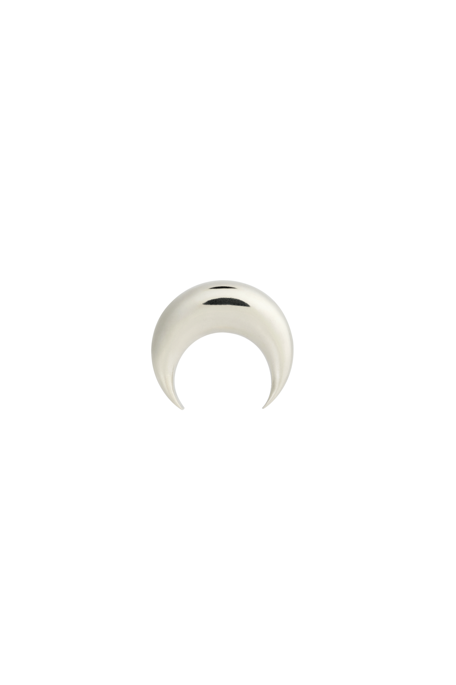 Marine Serre Moon-shaped hoop earrings - Silver