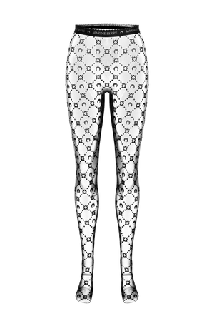 Marine Serre - MOONOGRAM FLOCKED MESH TIGHTS  HBX - Globally Curated  Fashion and Lifestyle by Hypebeast