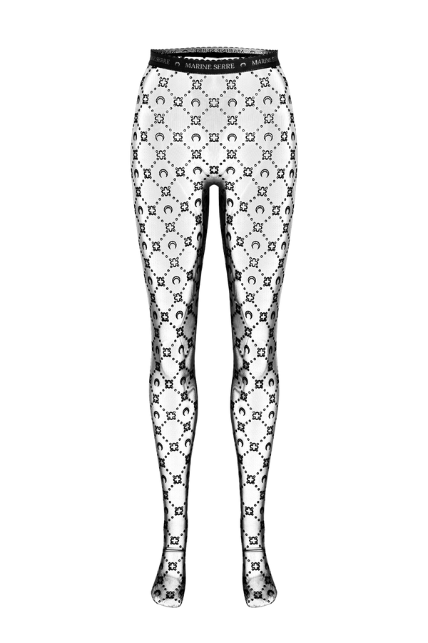 Moon Diamant Mesh Jacquard Tights • Marine Serre