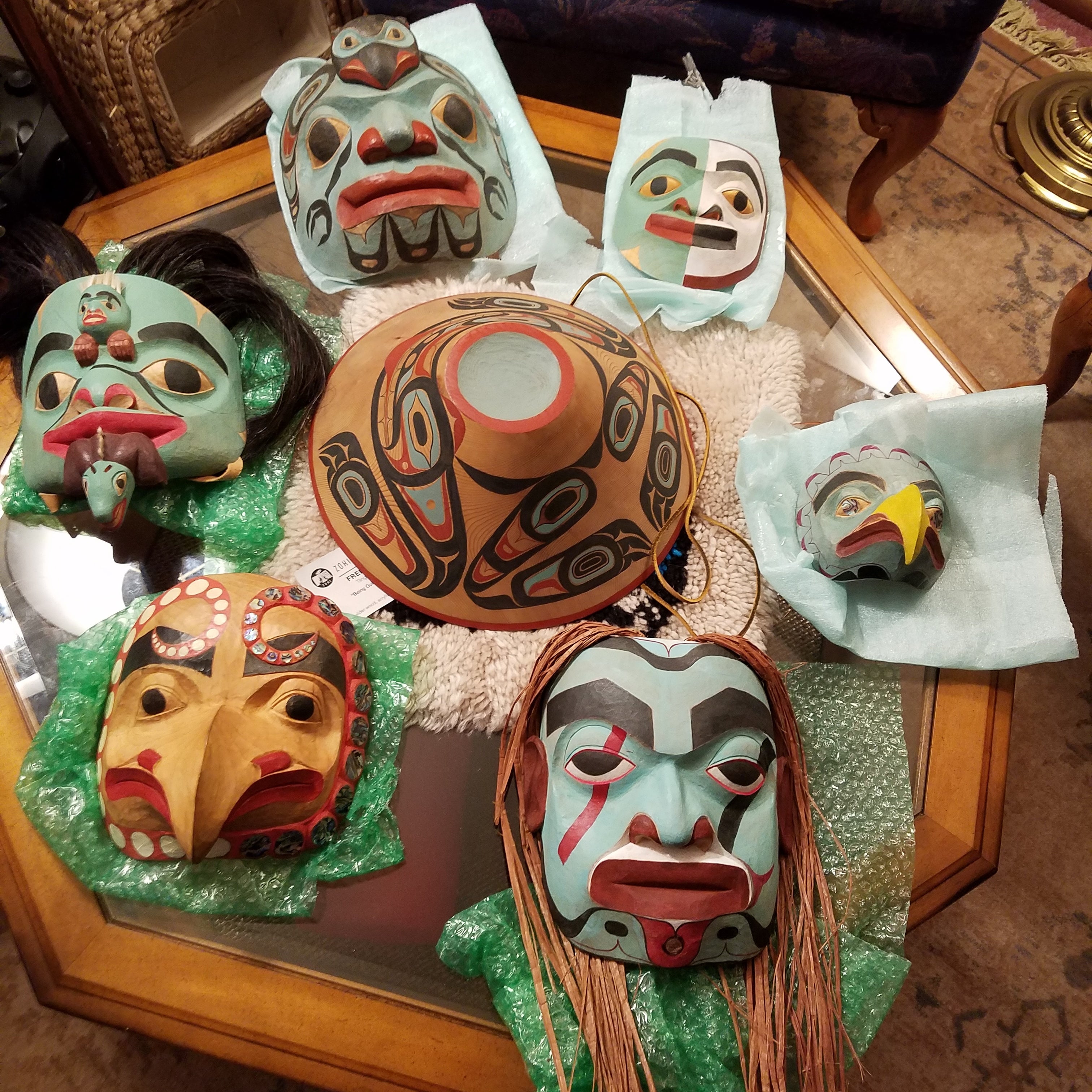 Carved Masks created by Fred Fulmer Tlingit Artist | Fred Fulmer Native Art