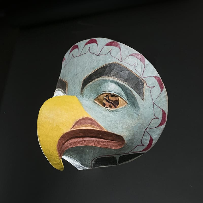 Finished Eagle Mask Carved by Fred Fulmer Tlingit Artist | Fred Fulmer Native Art