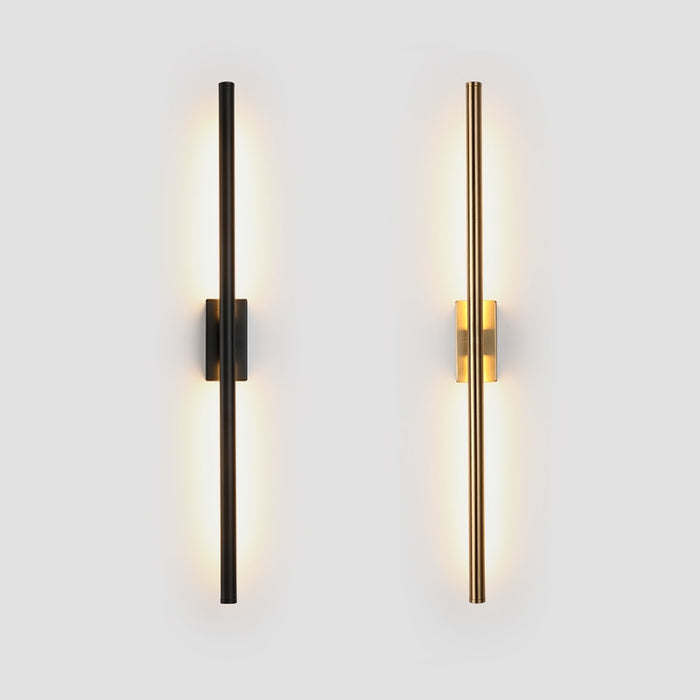 black linear wall sconce