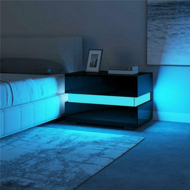 bedside table with led light