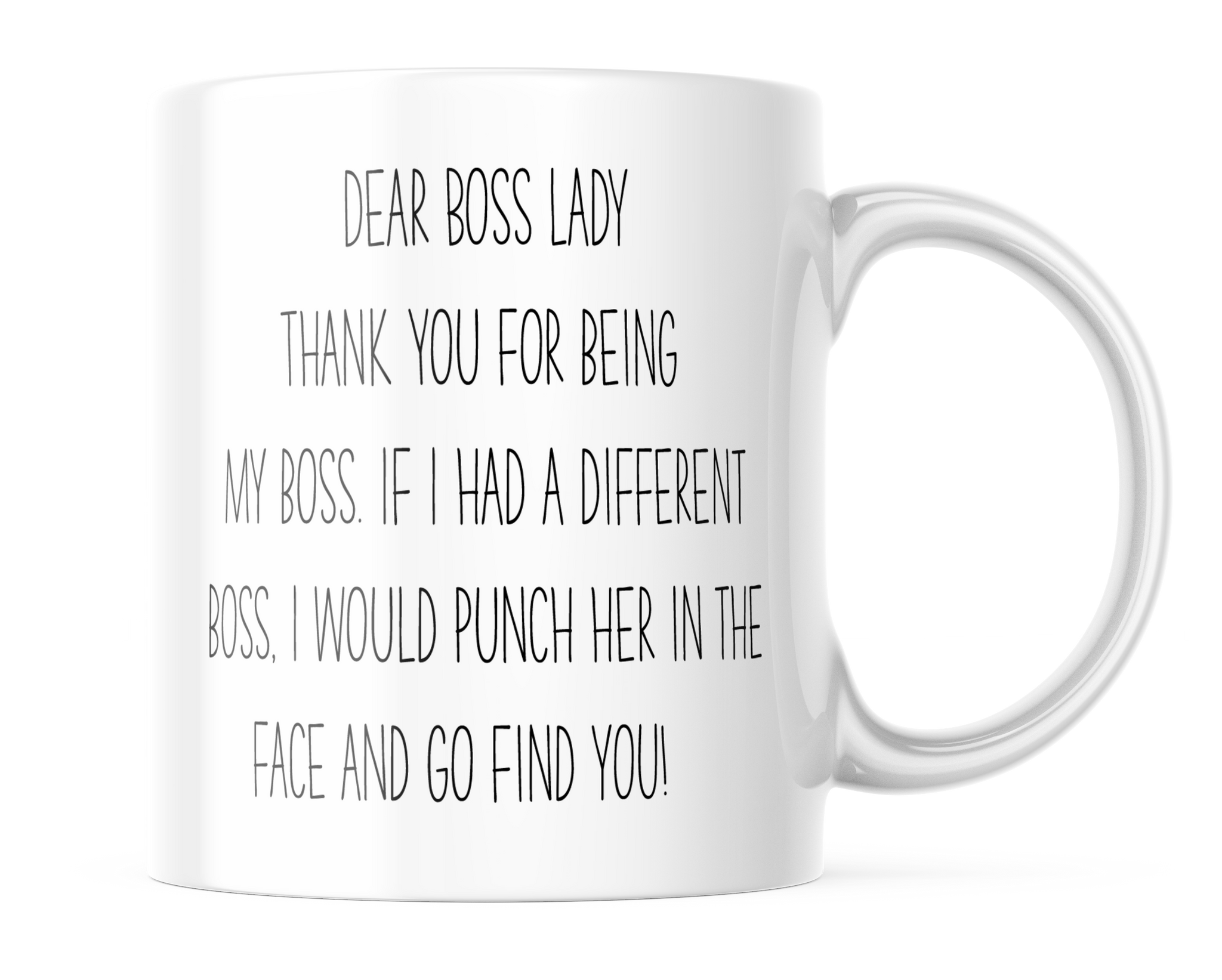 Dear Boss Lady Funny Coffee Mug Cute Coffee Cup 11 Oz Cm363 Funny Mug Factory 