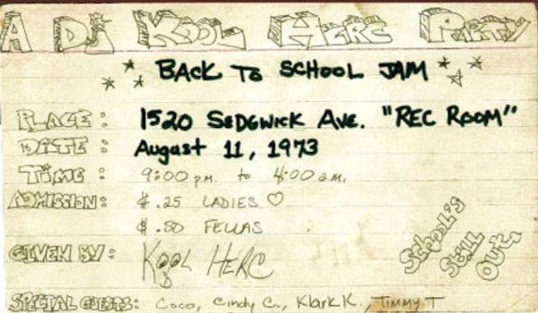 DJ Kool Herc "Back To School Jam" Flyer