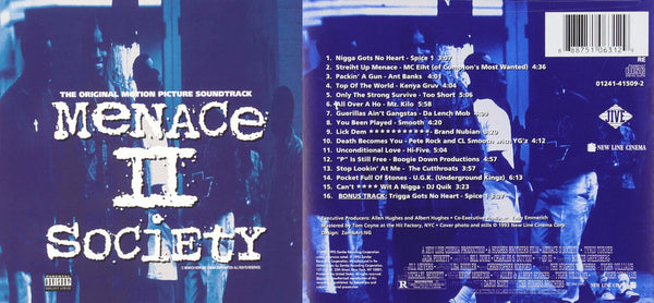 Cover & Trackliste von Menace II Society (The Original Motion Picture Soundtrack)