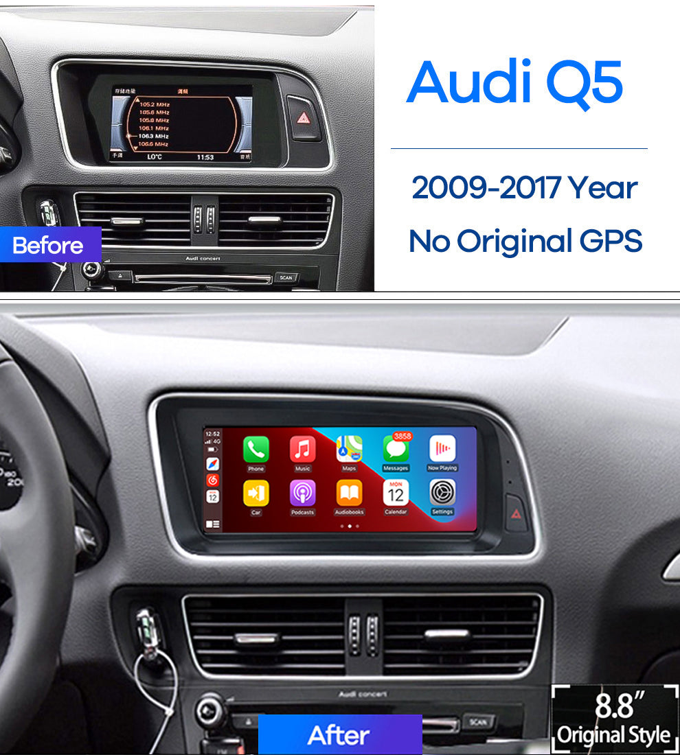 For Audi Q5 upgrade 8.8 Apple CarPlay & Android auto Head unit