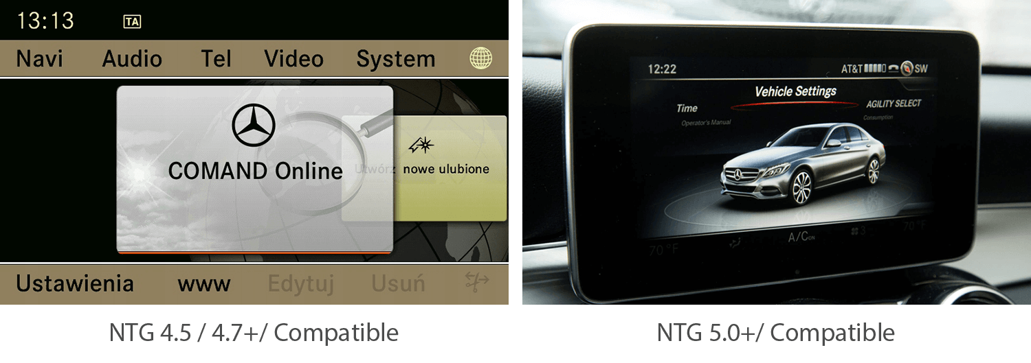 Mercedes NTG 4.5/4.7/5 Apple CarPlay Android Auto Interface MMI