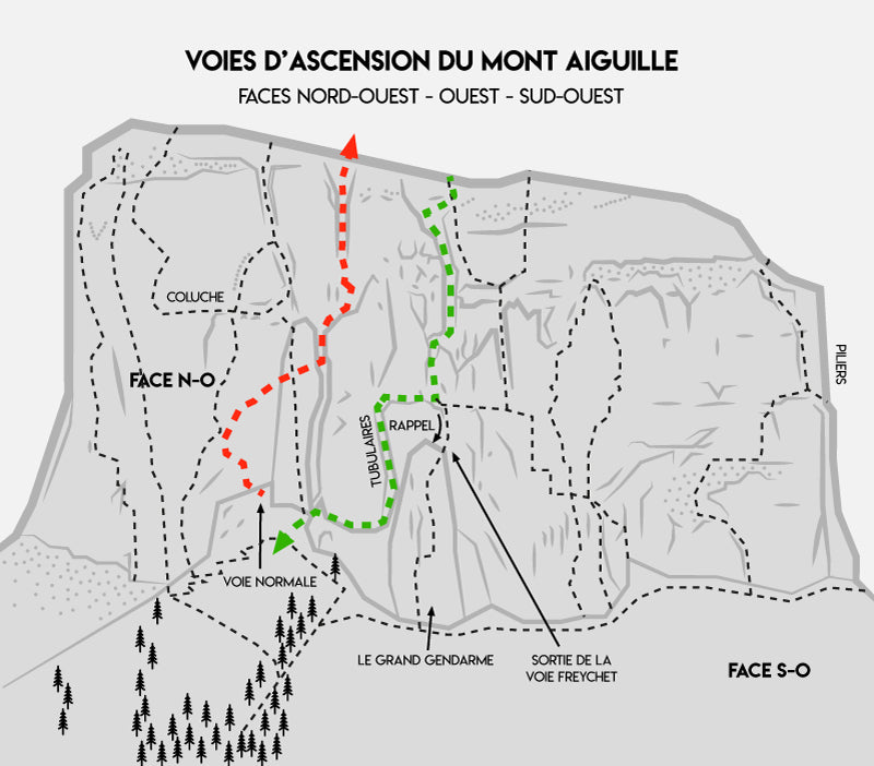 Topo d'Ascension du Mont Aiguille, Voie Normale et Variantes, Trièves Vercors