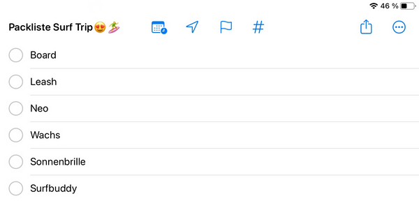 Packliste für den Surf Trip