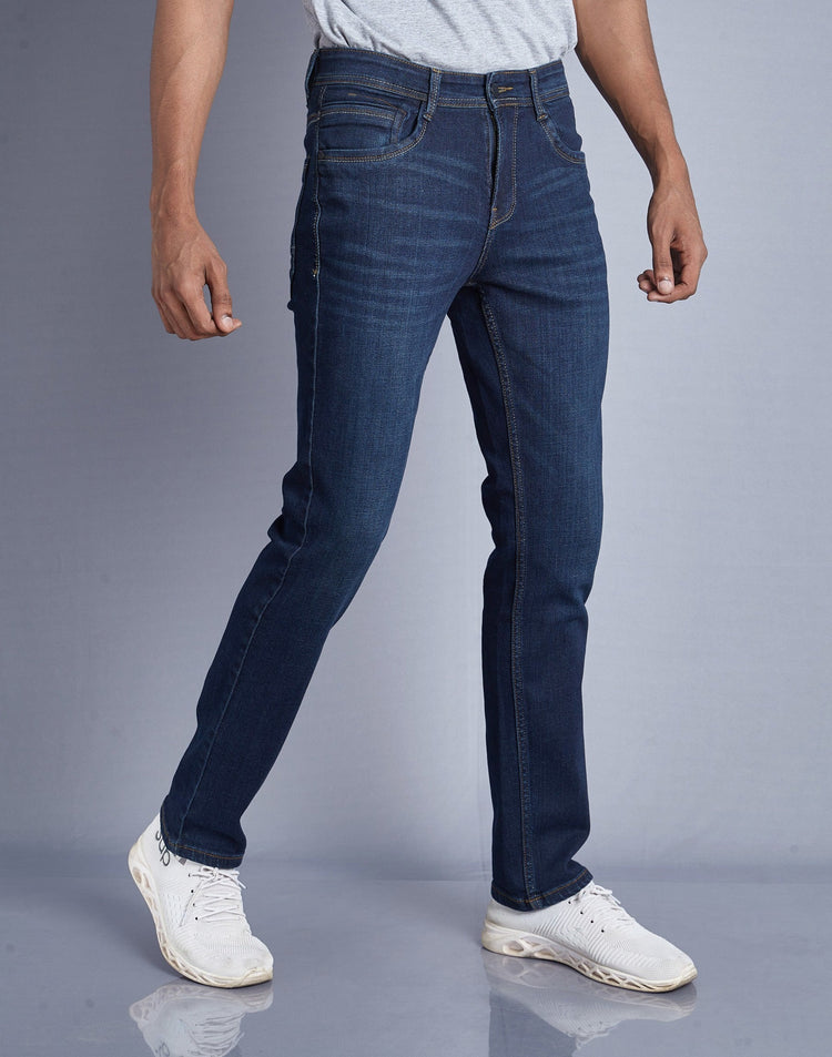 Shop Men's Denim Mid Indigo Straight Fit Jean
