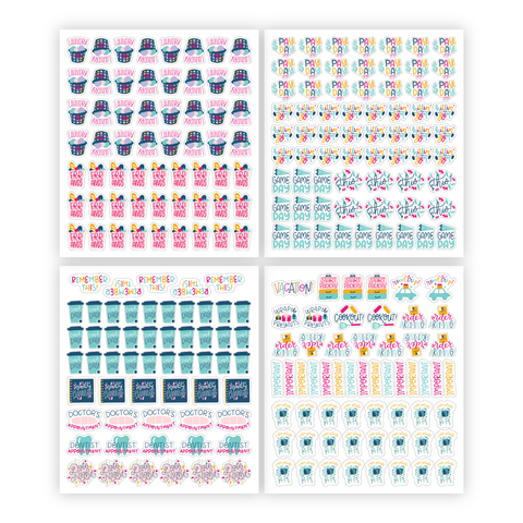 Listmaking Header Sticker Kit in Neutral Notes Pages Kits Two-page Sticker  Set A La Carte Planner Kits Planner Reference Pages 