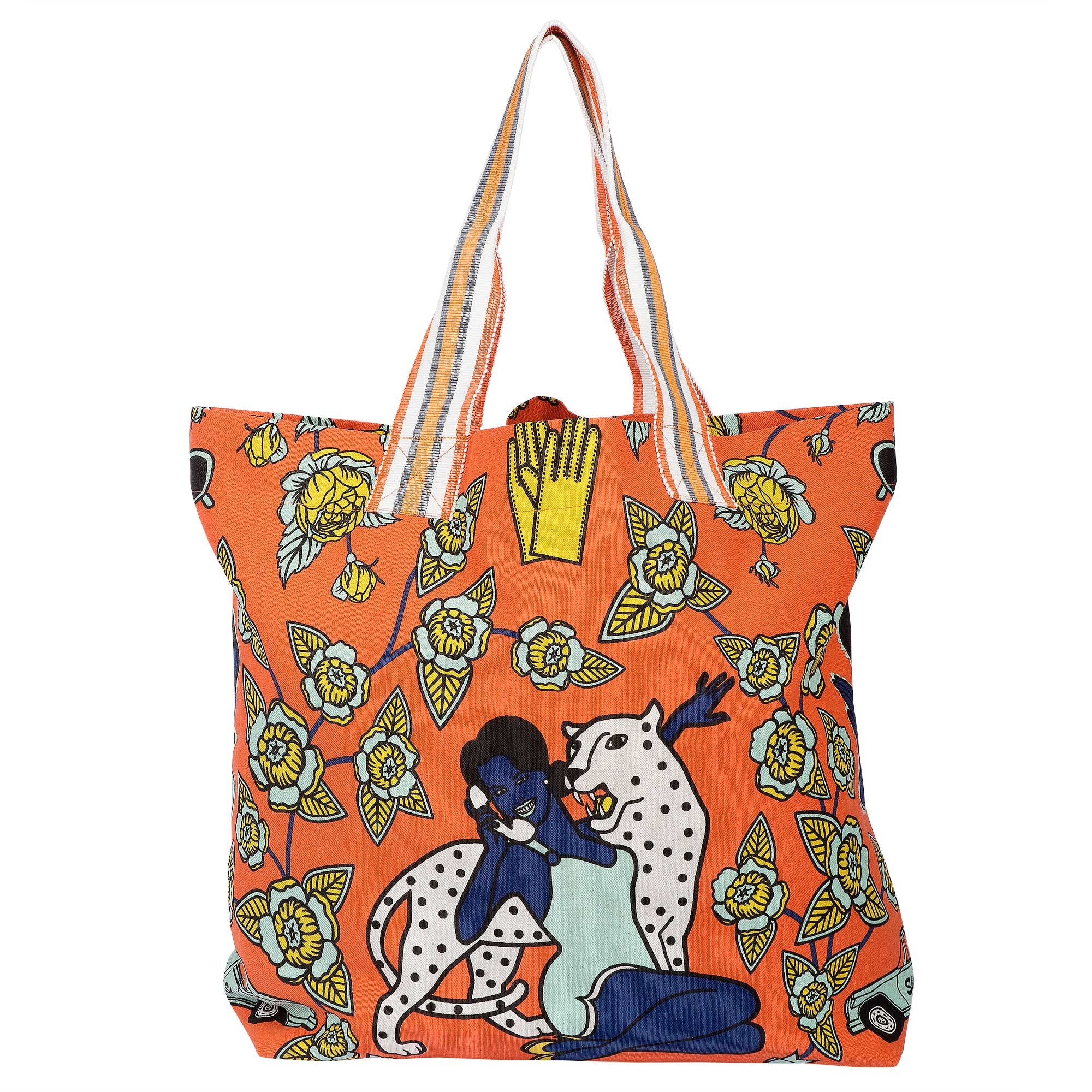 orange beach bag