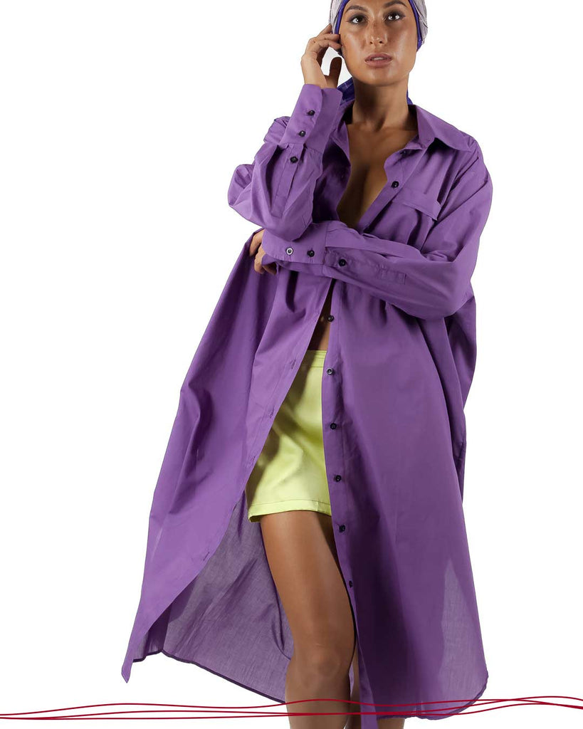 polo maxi shirt violet-tulip
