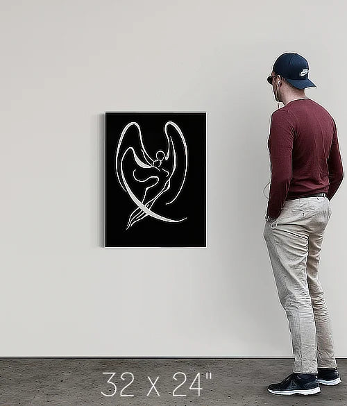 Guy standing in front of 32 x 24" print | Sonia Malboeuf