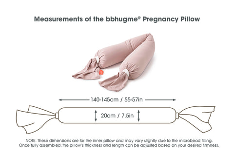 bbhugme pregnancy pillow size