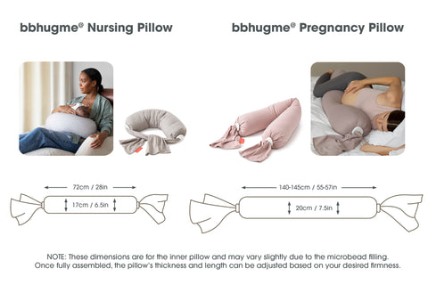 bbhugme pregnancy pillow and nursing pillow