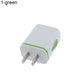 Universal Home Travel Portable LED 2 USB Ports Smart Charger Adapter US/EU Plug - Ecart