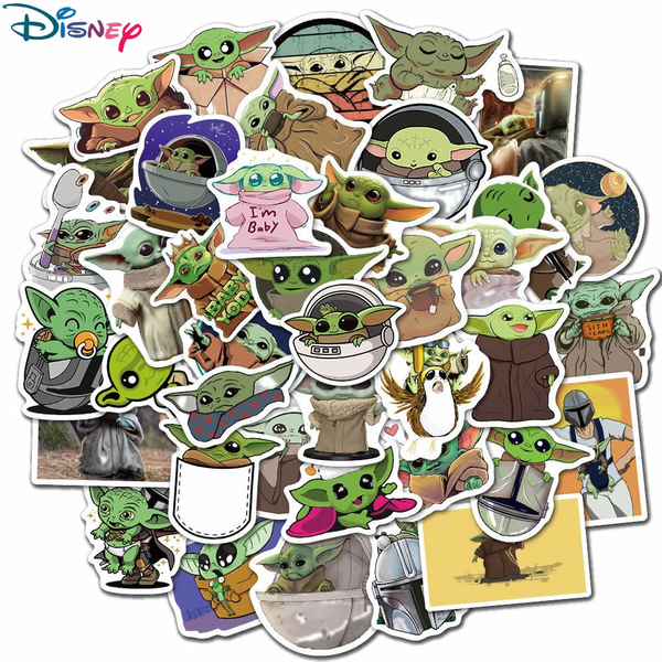 Baby Yoda Stickers Disney 50Pcs Anime Star Wars Waterproof Skateboard Luggage Laptop Marvel Guitar Decals Kids Sticker Toys - Ecart