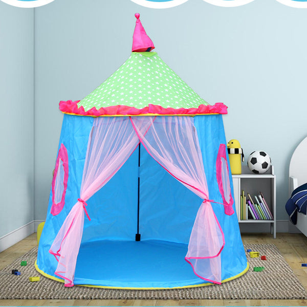 Lovely Castle Foldable Kids Tent Ger Yurt Indoor Outdoor Playhouse Game House - Ecart