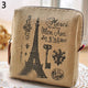 Vintage Women Girl Linen Eiffel Tower Bike Coin Purse Mini Wallet Card Holders - Ecart