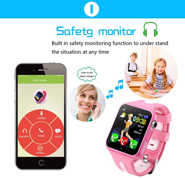 Kids Smart Watch Children GPS Location Sport Child Smartwatch Waterproof Support SIM Card Camera Safety Phone Watches Baby - Ecart