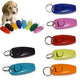 2 in 1 Mini Plastic Pet Dog Cat Clicker Whistle Trainer Aid Tools with Keyring