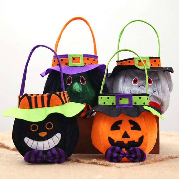 Funny Halloween Candy Bag Gift Basket Kids Trick or Treat Handbag Decor Prop - Ecart