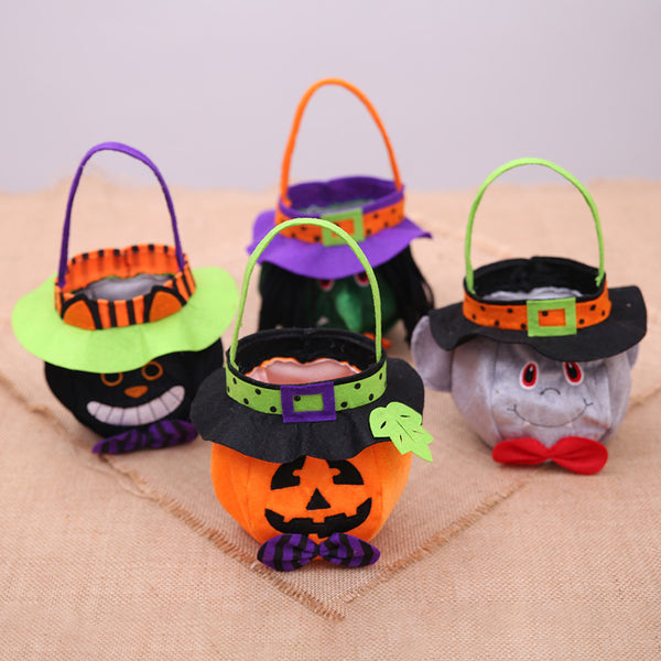 Funny Halloween Candy Bag Gift Basket Kids Trick or Treat Handbag Decor Prop - Ecart