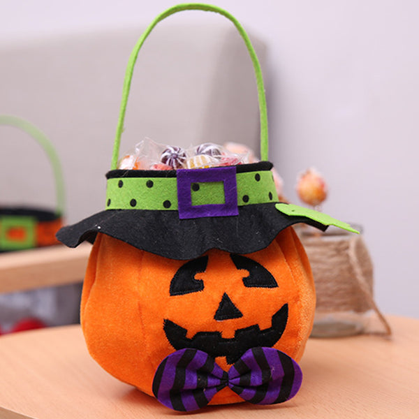 Funny Halloween Candy Bag Gift Basket Kids Trick or Treat Handbag Decor Prop - Ecart