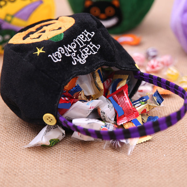 Funny Halloween Candy Bag Gift Basket Kids Trick or Treat Handbag Decor Prop - Ecart