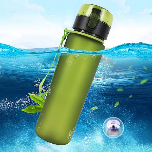 400ml/560ml Frosted Portable Leak Proof Outdoor Travel Sports Water Cup Bottle - Ecart